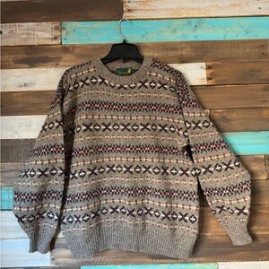 Vintage Tulchan Pure Wool Crewneck Sweater